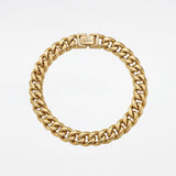12mm Miami Cuban Bracelet - Gold - Luxsy Jewels