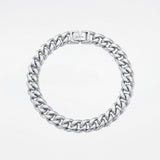 12mm Miami Cuban Bracelet - Silver - Luxsy Jewels