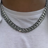 12mm Miami Cuban Chain - Silver - Luxsy Jewels