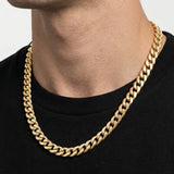 12mm Miami Cuban Chain - Gold - Luxsy Jewels