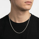 2.5mm Rope Chain - Silver - Luxsy Jewels