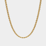 3mm Rope Chain - Gold - Luxsy Jewels