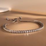 3mm Tennis Slider Bracelet - Moissanite - Luxsy Jewels