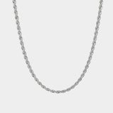 4mm Rope Chain - Silver - Luxsy Jewels