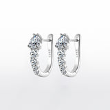 Pear Cut Huggies - Moissanite