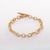 6mm Toggle Bracelet - Gold - Luxsy Jewels