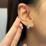 Double Heart Climbers - Moissanite