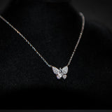 Butterfly Pendant Necklace - 925 Silver - Luxsy Jewels