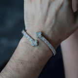 Clover Bangle - 18K White Gold - Luxsy Jewels