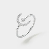 Crescent Ring - 925 Silver - Luxsy Jewels