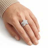 Diamond Star Ring - White Gold - Luxsy Jewels
