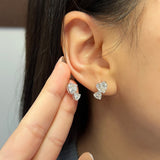 Double Heart Climbers - Moissanite - Luxsy Jewels