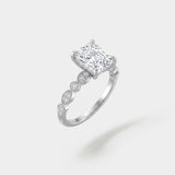 Frosted Emerald Cut Ring - Moissanite - Luxsy Jewels