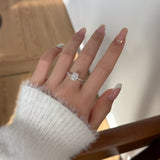 Frosted Emerald Cut Ring - Moissanite - Luxsy Jewels