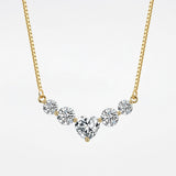 Gold Amore Necklace - Moissanite - Luxsy Jewels