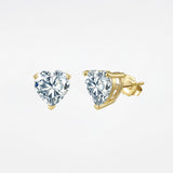 Gold Eternal Heart Earrings - Moissanite - Luxsy Jewels