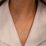 Gold Eternal Heart Neklace - Moissanite - Luxsy Jewels