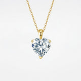 Gold Eternal Heart Neklace - Moissanite - Luxsy Jewels