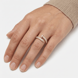 Gold Iced Ring - 925 Silver - Luxsy Jewels