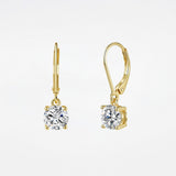 Gold Lumi Drop Earrings - Moisannite - Luxsy Jewels