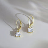 Gold Lumi Drop Earrings - Moisannite - Luxsy Jewels