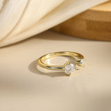 Gold Serene Ring - Moissanite - Luxsy Jewels