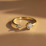 Gold Serene Ring - Moissanite - Luxsy Jewels