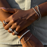Gold Tennis Slider Bracelet - 925 Silver - Luxsy Jewels