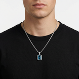 Blue Sapphire Pendant - 18K White Gold - Luxsy Jewels