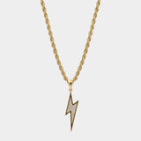 Lightning Bolt Pendant - 18K Gold - Luxsy Jewels