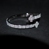 Luxsy Clover Bangle - 18K White Gold - Luxsy Jewels