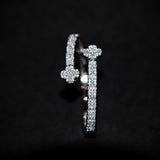 Luxsy Clover Bangle - 18K White Gold - Luxsy Jewels