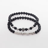 Nairobi Bracelet - Silver & Black - Luxsy Jewels