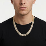 {PRE - ORDER} 14mm Diamond Cuban Prong Chain - Gold - Luxsy Jewels