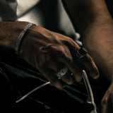 Prong Cuban Ring - 18K White Gold - Luxsy Jewels