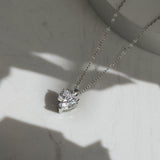 Silver Eternal Heart Neklace - Moissanite - Luxsy Jewels