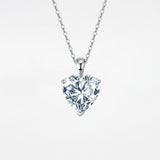 Silver Eternal Heart Neklace - Moissanite - Luxsy Jewels