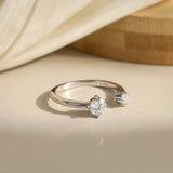 Silver Serene Ring - Moissanite - Luxsy Jewels