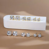 Silver Solitaire Stud Earring - Moissanite - Luxsy Jewels