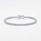 Silver Tennis Bracelet - Moissanite - Luxsy Jewels