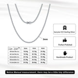 Silver Tennis Chain - Moissanite - Luxsy Jewels