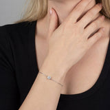 Solitaire Slider Bracelet - Moissanite - Luxsy Jewels