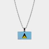 St Lucia Flag Pendant - Luxsy Jewels