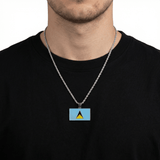 St Lucia Flag Pendant - Luxsy Jewels