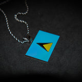 St Lucia Flag Pendant - Luxsy Jewels