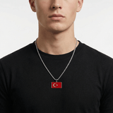 Turkey Flag Pendant - Luxsy Jewels