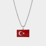 Turkey Flag Pendant - Luxsy Jewels