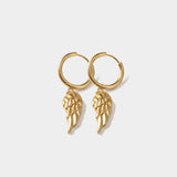 Wing Hoop Earring - Gold - Luxsy Jewels