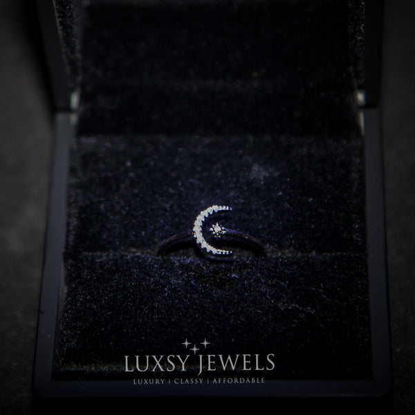 Luxsy Crescent Ring - 925 Silver - Luxsy Jewels