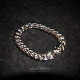 12mm Miami Cuban Bracelet - Silver - Luxsy Jewels